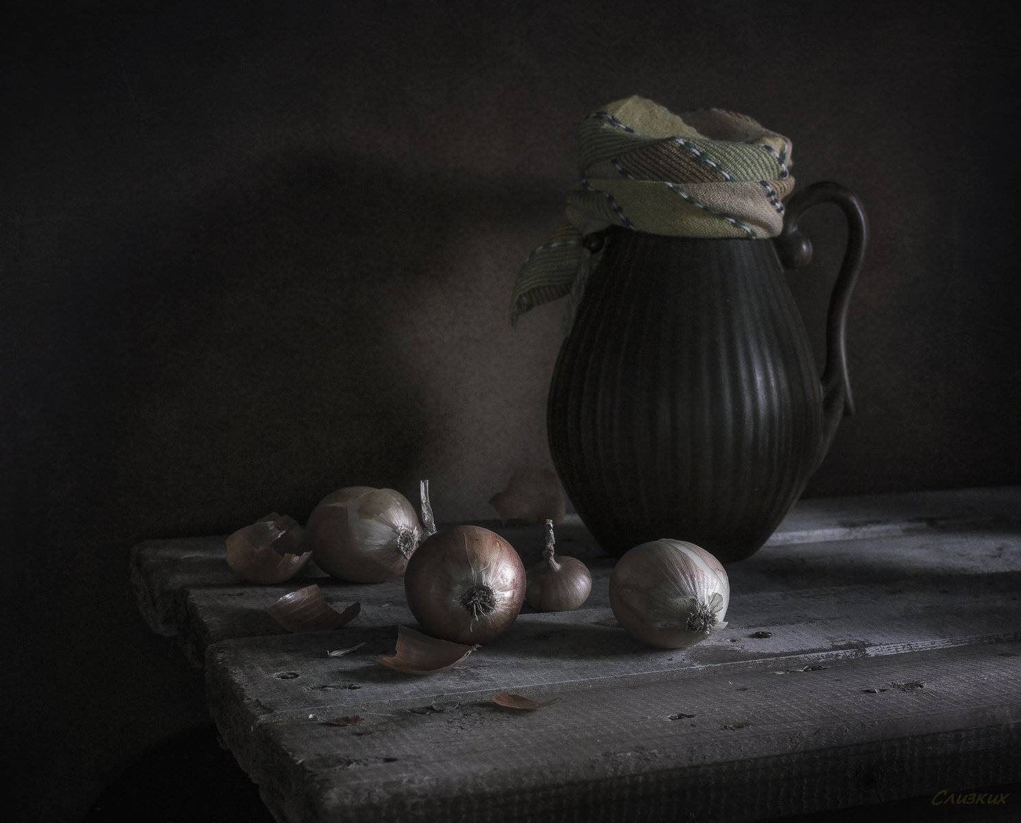 натюрморт,композиция,свет,лук,кувшин, Инаида