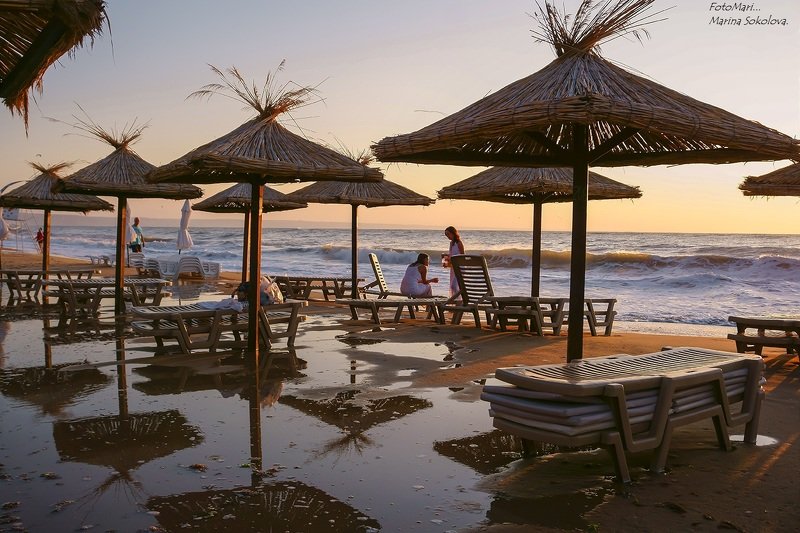 море,золотыепески,волны,небо, Рассвет и море... фото превью