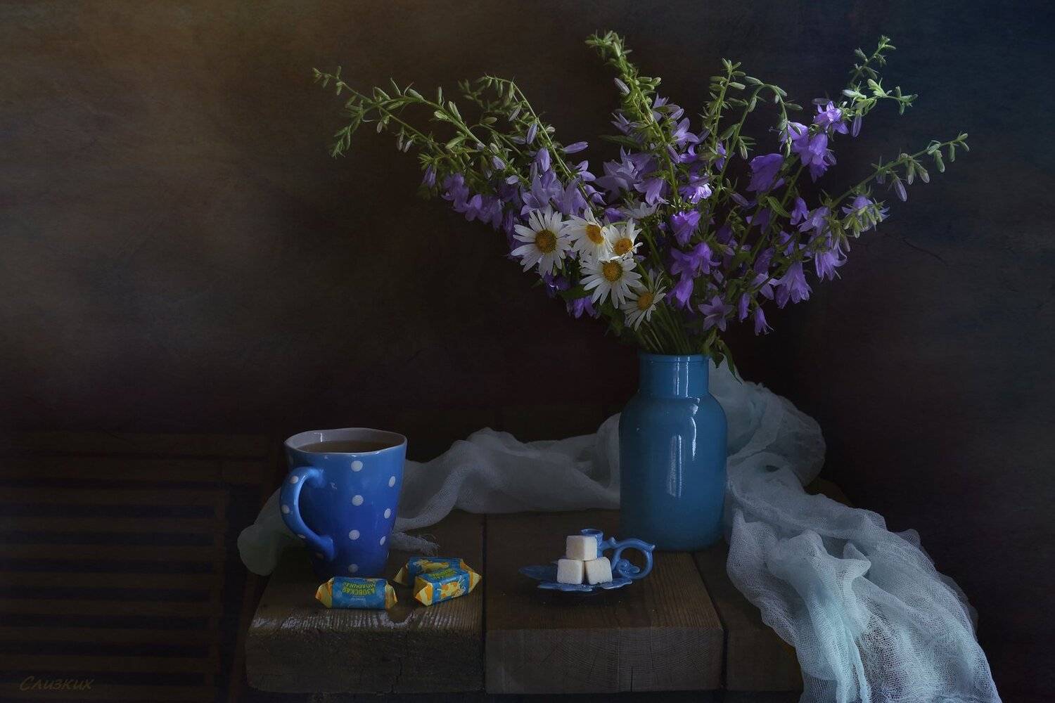 натюрморт,этюд,букет,кружка,лето,свет,композиция, Инаида