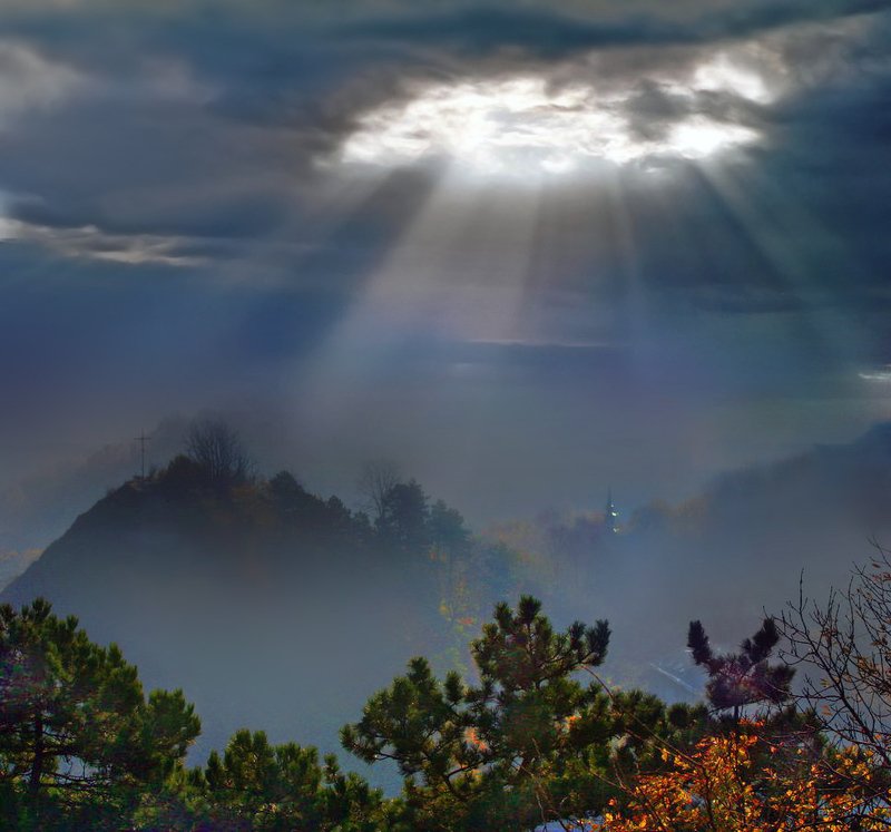 украина, каменец-подольский, львов, туман Туманное утро под Замковой горой фото превью