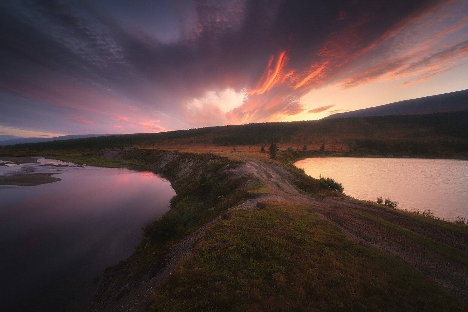 россия, урал, полярный урал, янао, ямал, пейзаж, природа, осень, горы, река, озеро, рассвет, тундра, заполярье, поток, Оборотов Алексей