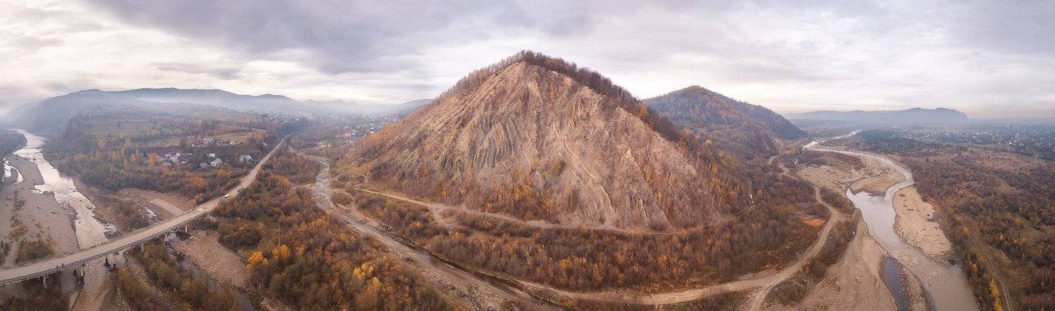 горы, карпаты, ноябрь, осень, панорама, прикарпатье, река, украина, Вейзе Максим
