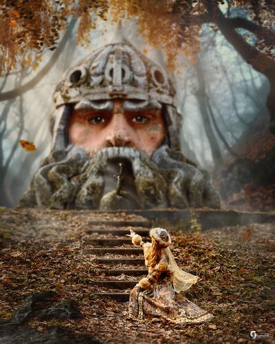 Людмила и голова Святогора