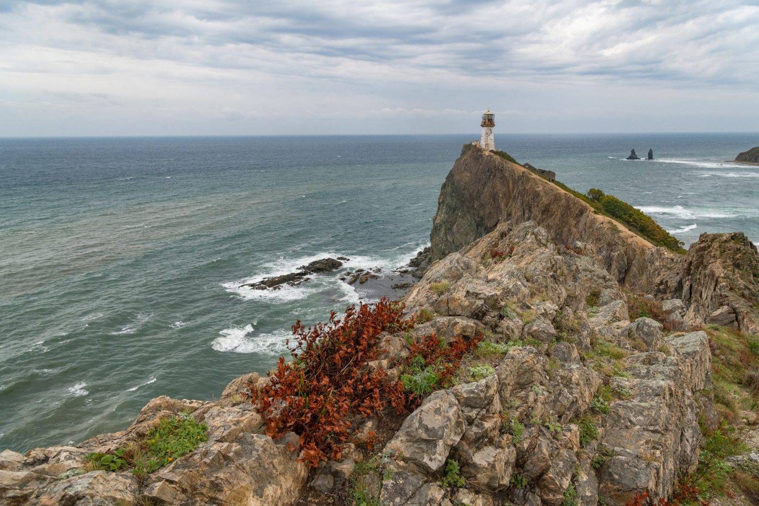 Lighthouse, Sea, Rock - Object, Coastline, Cliff, Nature, Landscape, Scenics, Wave, Pacific Ocean, Beach, Outdoors, Famous Place, Sky, Water, California, Water's Edge, No People, Иван Боровков