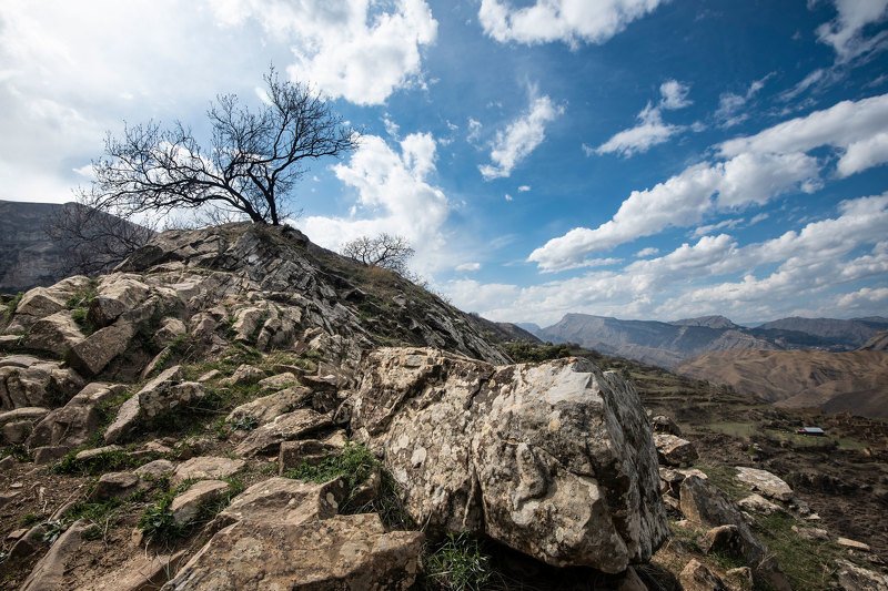 пейзаж, пейзажная фотография, landscape, Россия, Дагестан, горы, камни Окрестности аула Гамсутль фото превью
