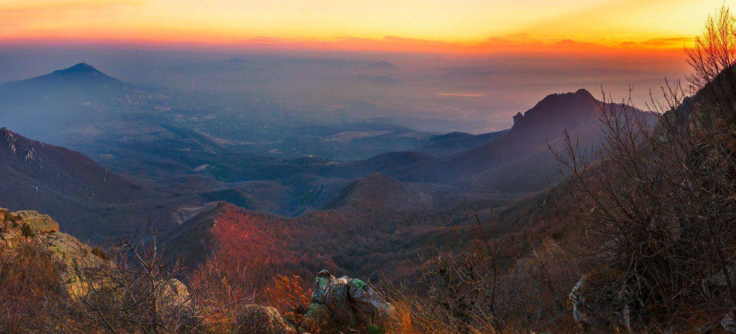 ноябрь,закат,гора,бештау,пейзаж, Елена Брежицкая