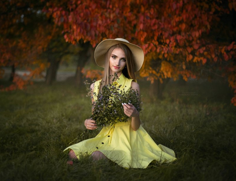 девушка, сказка, лето, волшебство, фото, арт, осень  фото превью