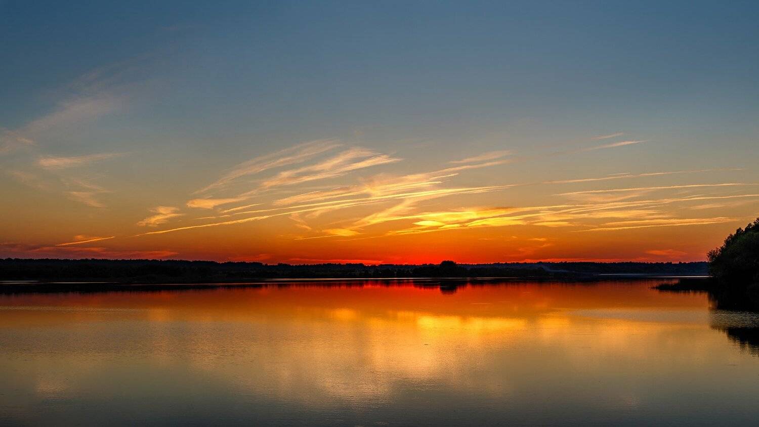 пейзаж, закат, озеро, Сергей Сергеев