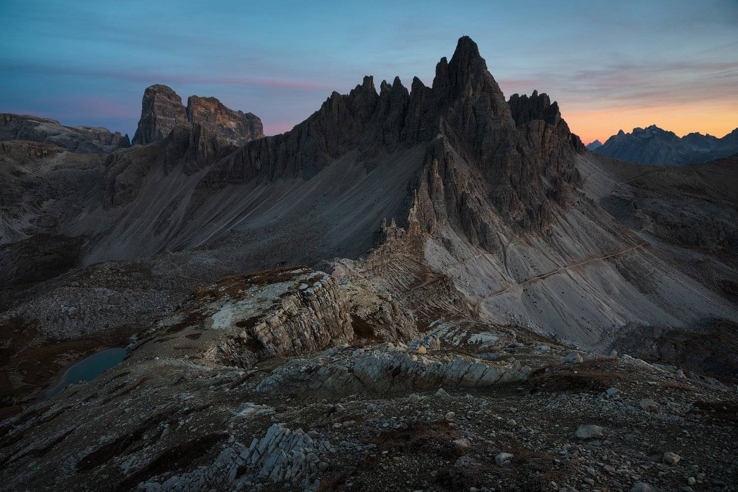 горы, альпы, доломиты, закат, mountains, alps, dolomites, sunset, Дмитрий