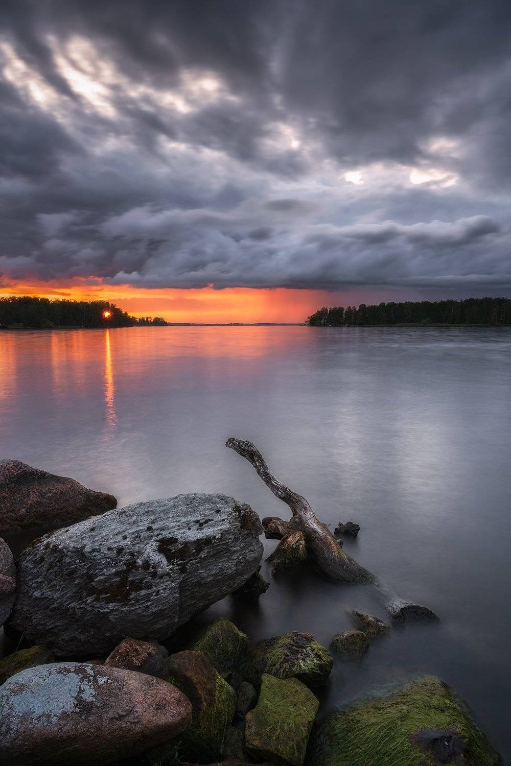 After Glow, Beach, Blue, branch, Clouds, Evening, Evening Glow, harmony, Hjalmaren, lake, Lichenes, Lichens, moss, nature, nature sight, outdoors, Peace, Rock, Scandinavia, Sunset, Sweden, tranquility, trees, Water, Ludwig Riml