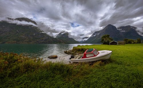 На лодке по Гейрангер-фьорду.
