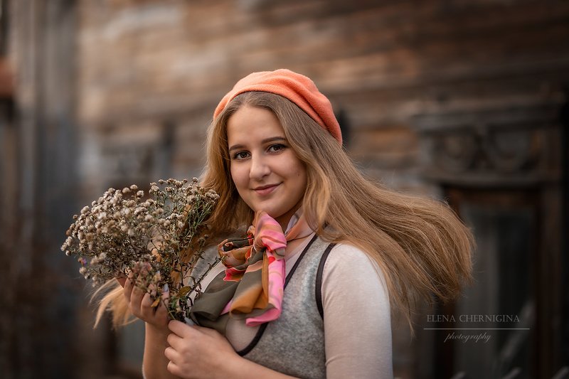 девушка, гимнастка, портрет, осень, девушка осенью, фотосессия на улице, мерри поппинс Гимнастка фото превью