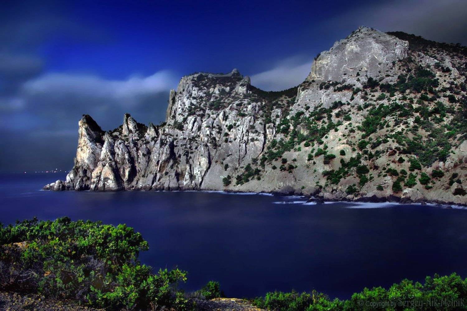 крым, новый-свет, пляж, море, ночь, луна, Melnik-oy Serg-N-