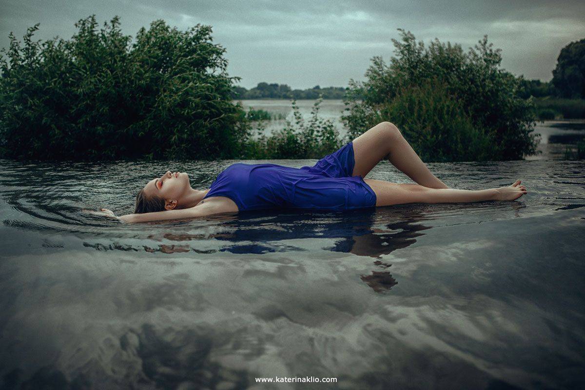 water, portrait, model, woman, blondie, feeling, Катерина Клио