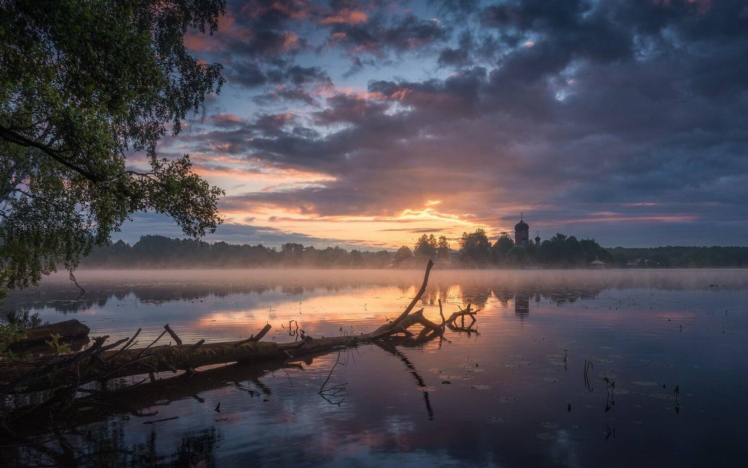 введенское, утро, туман, мельница, осень, рассвет, Виталий Левыкин
