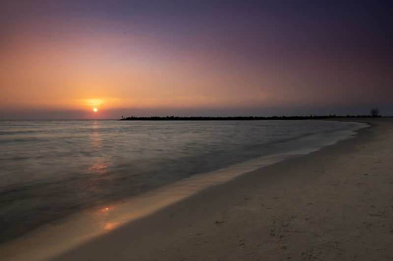 закат, море Закат в Нетании фото превью