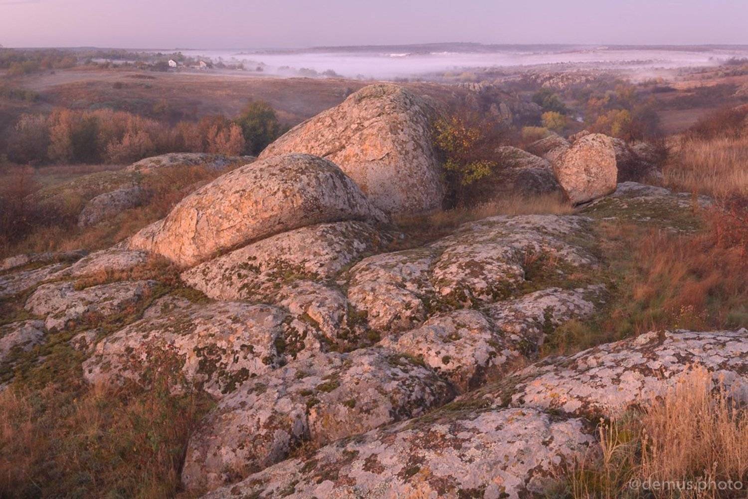 рассвет, осень, туман, актово, актовский каньон, камни, текстуры, Виталий Демус