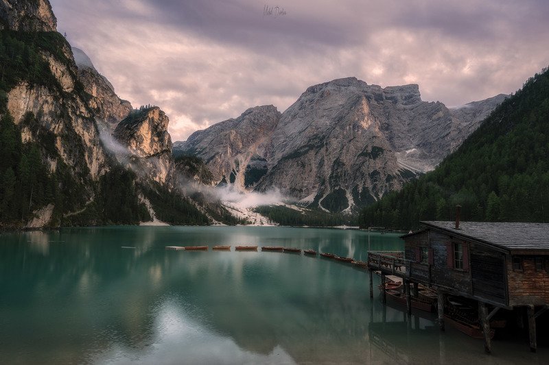 @landscape @mountains @sunrise @dolomites @photography @lake Lago di Braies фото превью