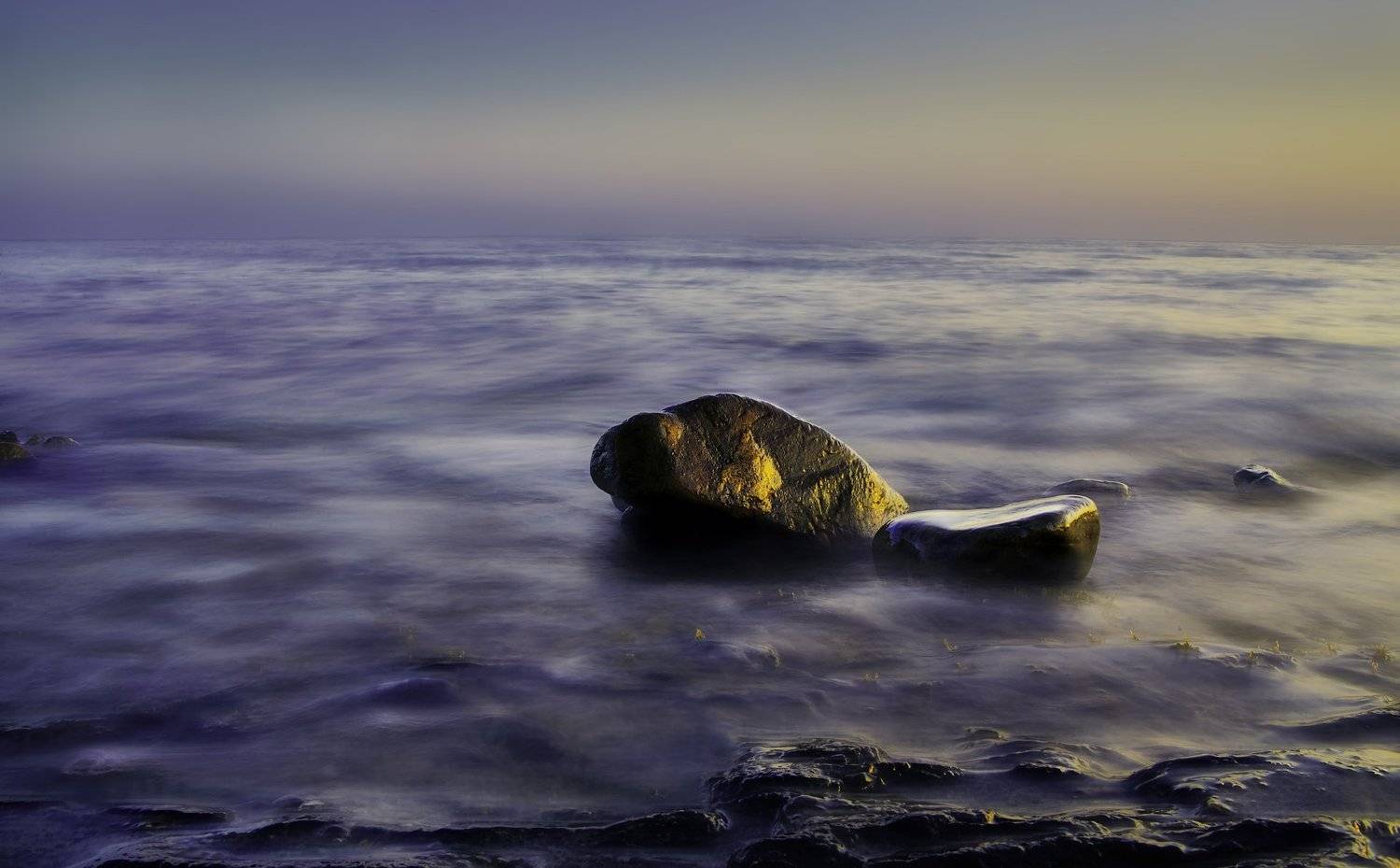 камни, закат, море, вода, небо, длинная выдержка, цвет, джанхот, Вадим Гудков