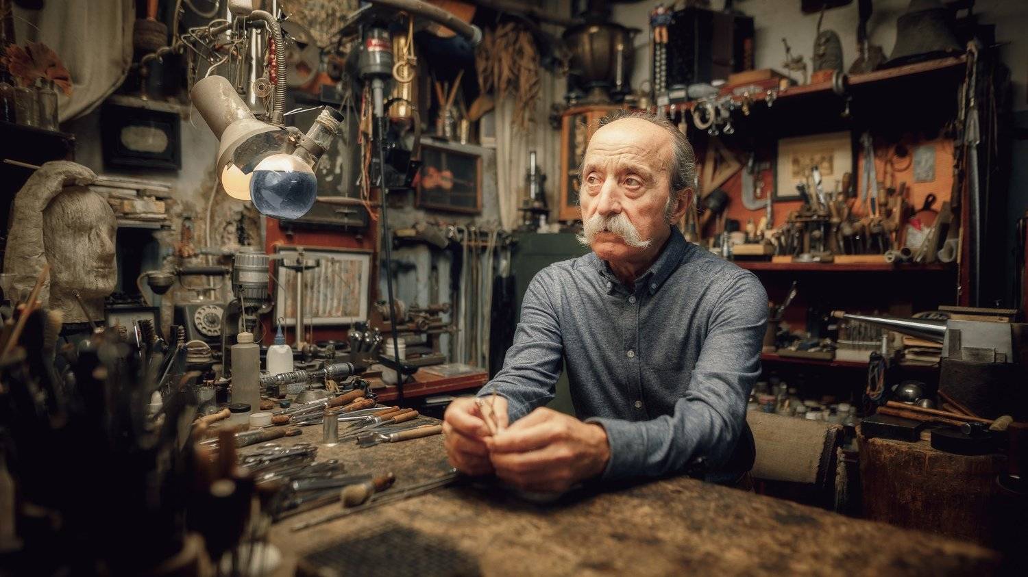 мужчина, портрет, взгляд, усы, мастер, профессионал, дело, художник, Васильев Андрей