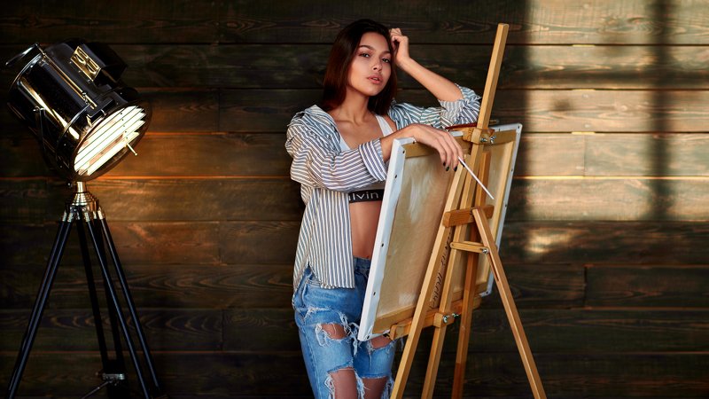 The Artist, girl, beautiful, studio, constant light, natural light The Artist фото превью