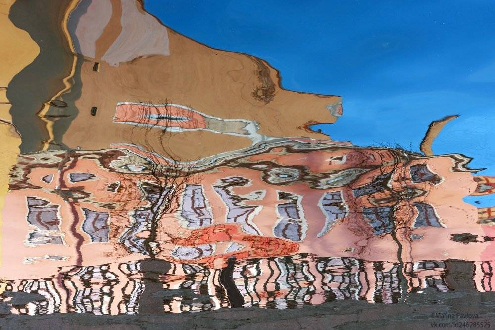 абстракция, акваабстракция, отражения на воде, парейдолия, город, санкт-петербург, петербурские акварели, Марина Павлова