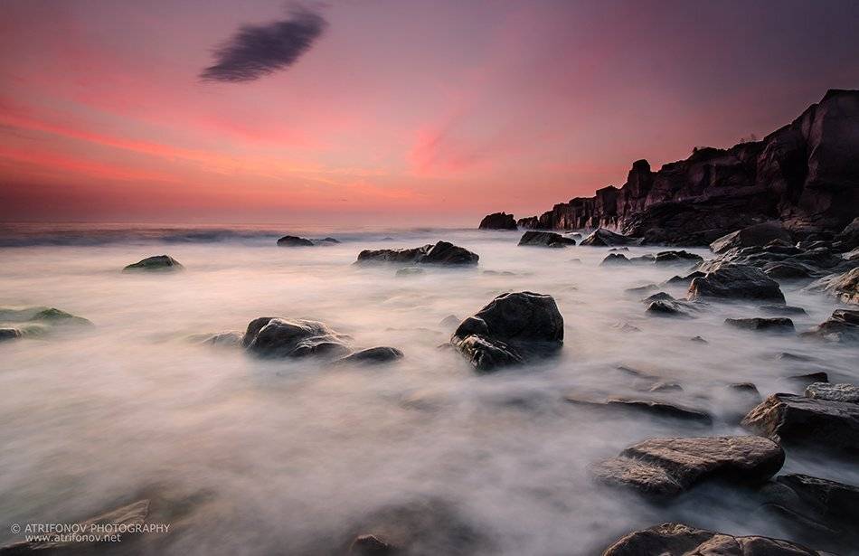 sunrise, sea, summer, rocks, sky, bulgaria, Andrey Trifonov