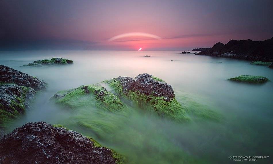 sea, sky, sunrise, greams, bulgaria, sozopol, beach, rocks, colours, Andrey Trifonov