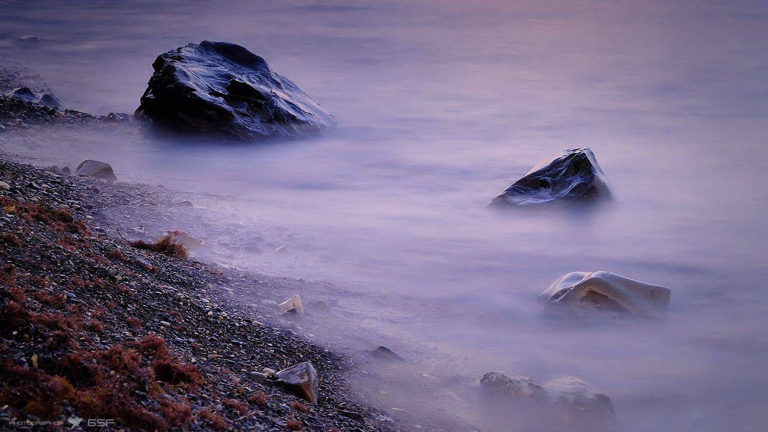 камни, море, вода, берег, вечер, Serj Master