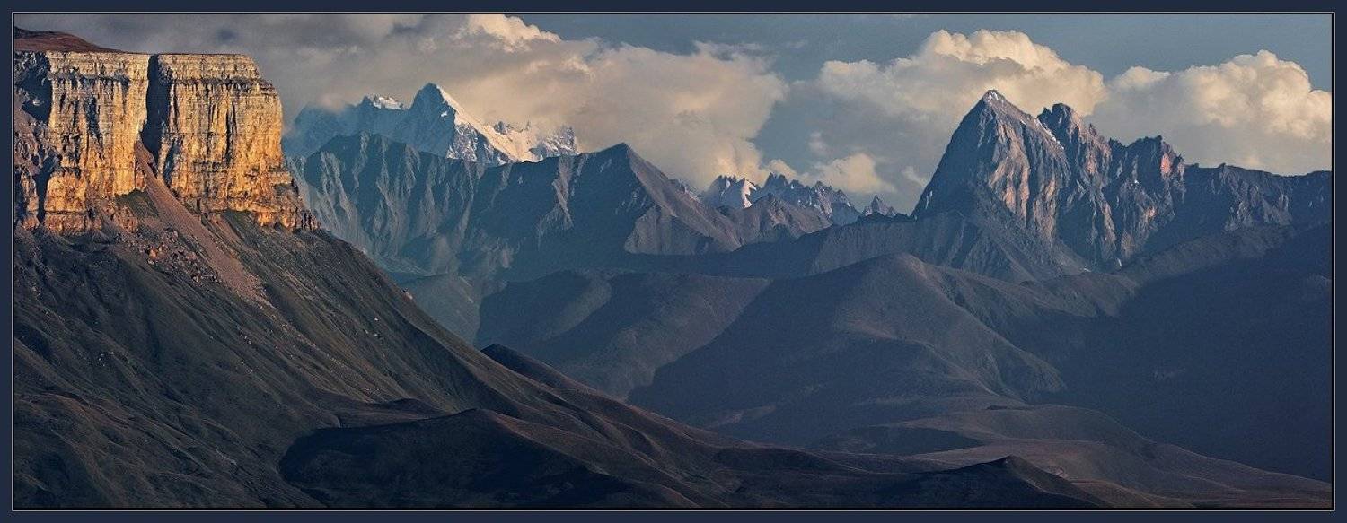 горы, кавказ, закат, Николай Стюбко