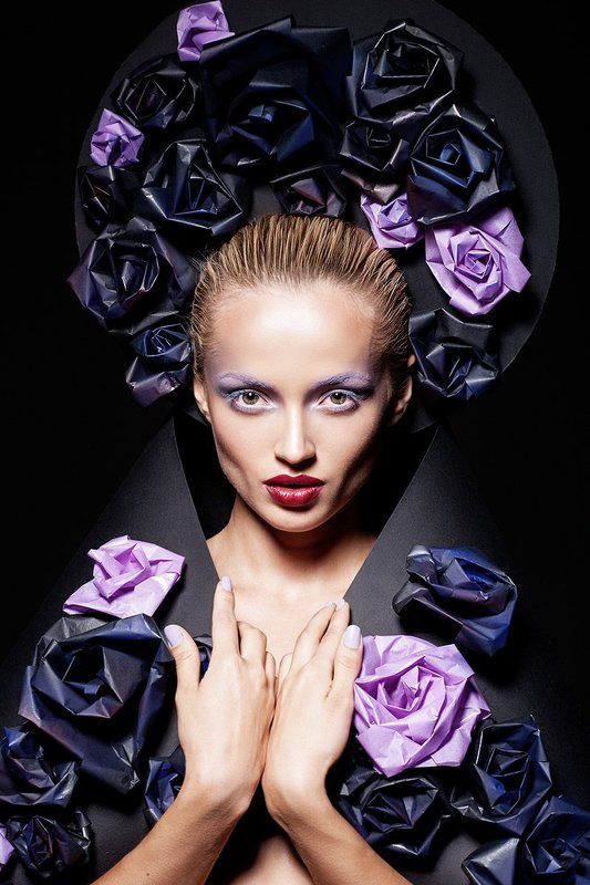 girl, beauty, flowers Dark Flowers фото превью