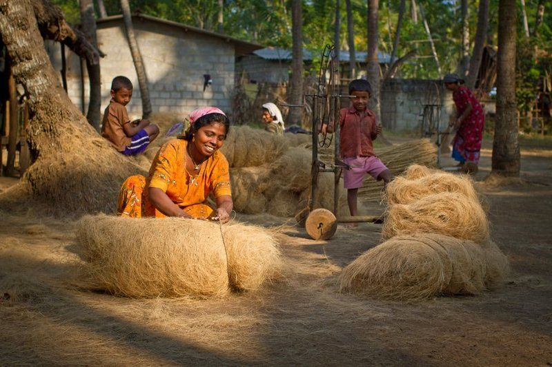 индия, керала, кокосовое волокно когда работа в радость фото превью
