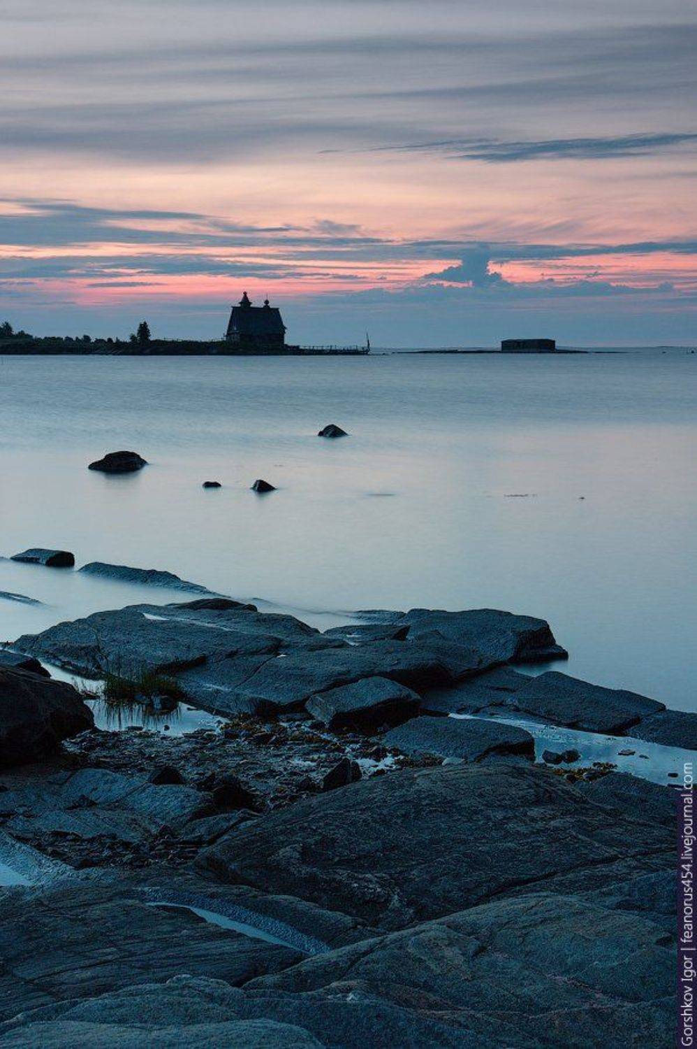 белое,море,кемь,рабочеостровск,ночь,камни,церковь,лето, Gorshkov Igor_Feanorus