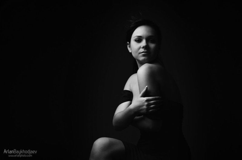 портрет, девушка, чб, arlan, arlanphoto Ксения фото превью