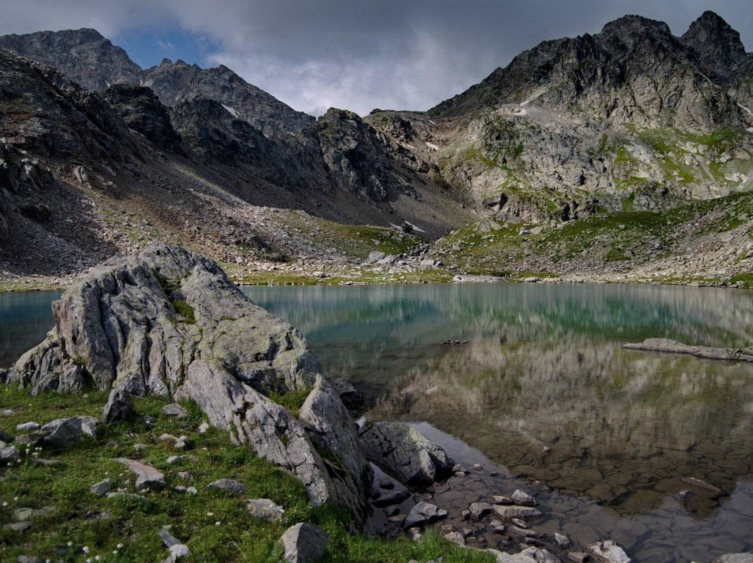 горы, озеро, скалы, вода, Арсен Алабердов