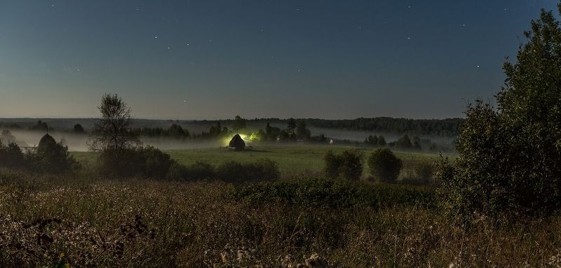 Лунная ночь вепсской деревни... фото превью