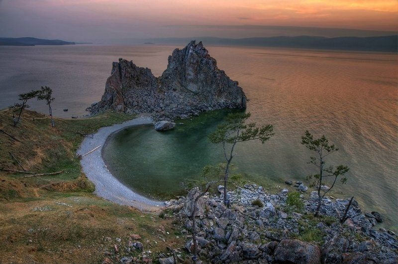 байкал, ольхон, шаманка, иркутская область Ольхонский закат. фото превью