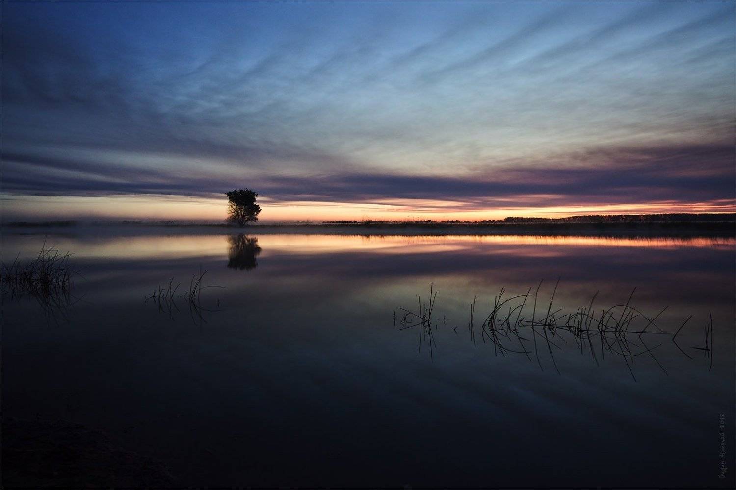 рассвет, утро, вода, пейзаж, природа, Будин Николай