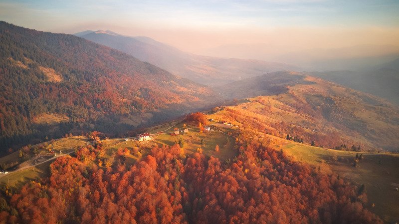 вечер, горы, закарпатье, закат, карпаты, октябрь, осень, украина Теплый октябрь. Синевирский перевал фото превью