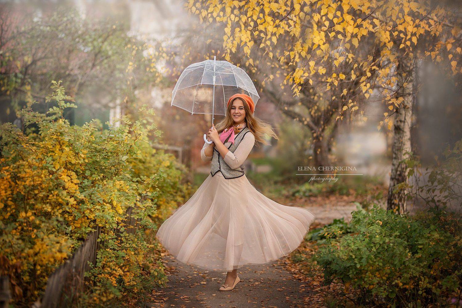 девушка, гимнастка, портрет, осень, девушка осенью, фотосессия на улице, мерри поппинс, Елена Чернигина