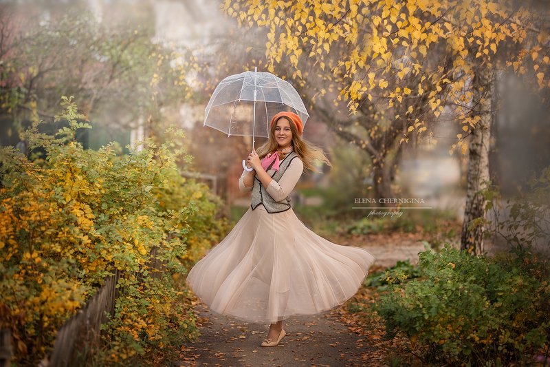 девушка, гимнастка, портрет, осень, девушка осенью, фотосессия на улице, мерри поппинс гимнастка фото превью
