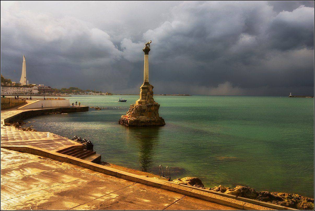крым, севастополь, памятник, море, АНАТОЛИЙ ДОВЫДЕНКО