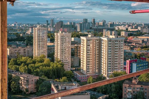 Город со строительных лесов