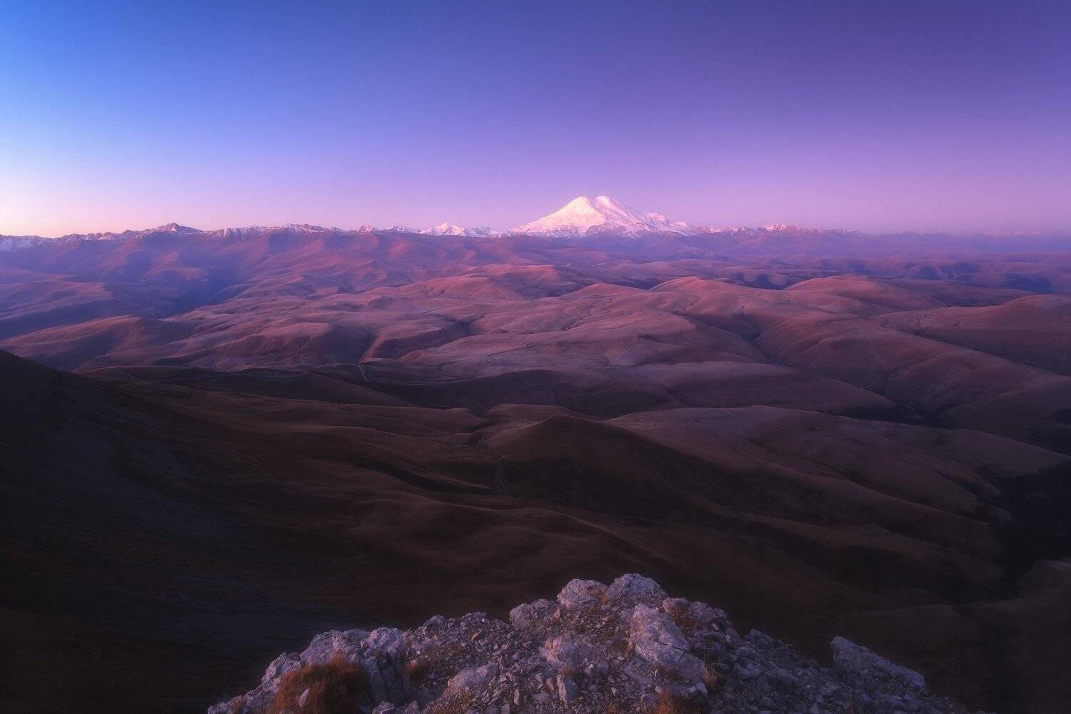россия, кабардино-балкария, кавказ, природа, пейзаж, горы, плато, канжол, утро, рассвет, сумерки, эльбрус, Оборотов Алексей