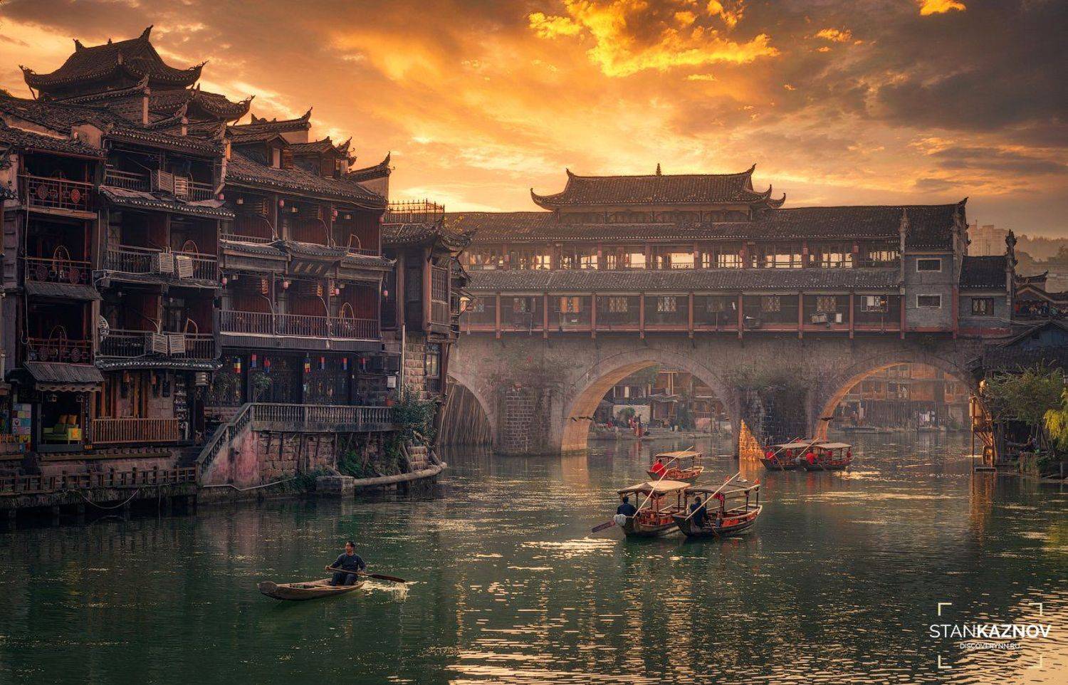 китай, china, пейзаж, landscape, sunset, закат, Станислав Казнов