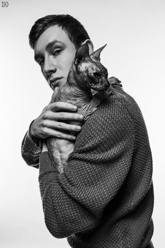 work, man, portrait, eyes. nice, boy, model, beautiful, beauty, portraitmood, cat, studio, sigma CAT фото превью