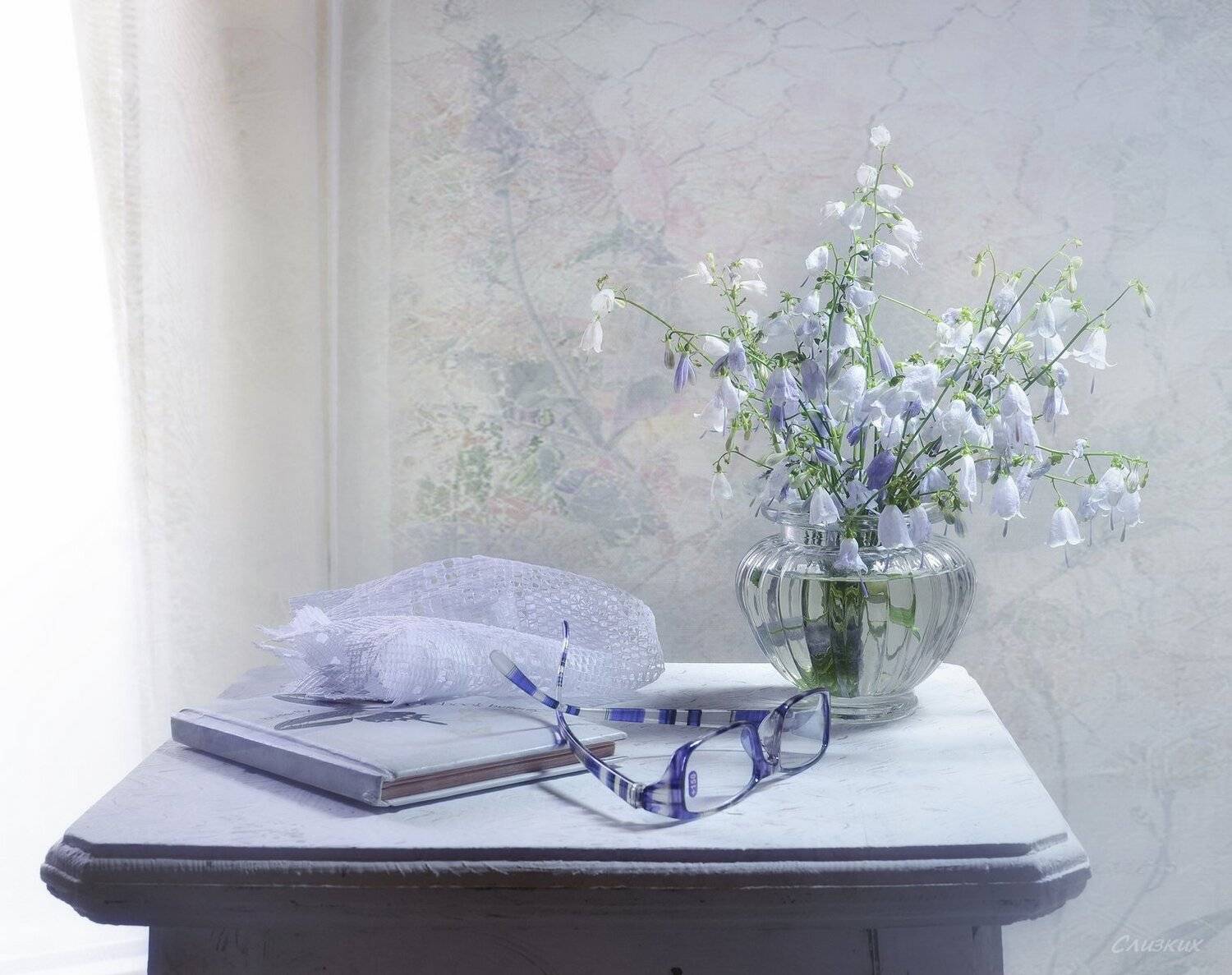 натюрморт,композиция,свет,лето,букет,очки, Инаида