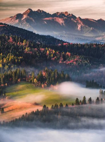 Sunrise Wysoki Wierch, National Park Pieniny