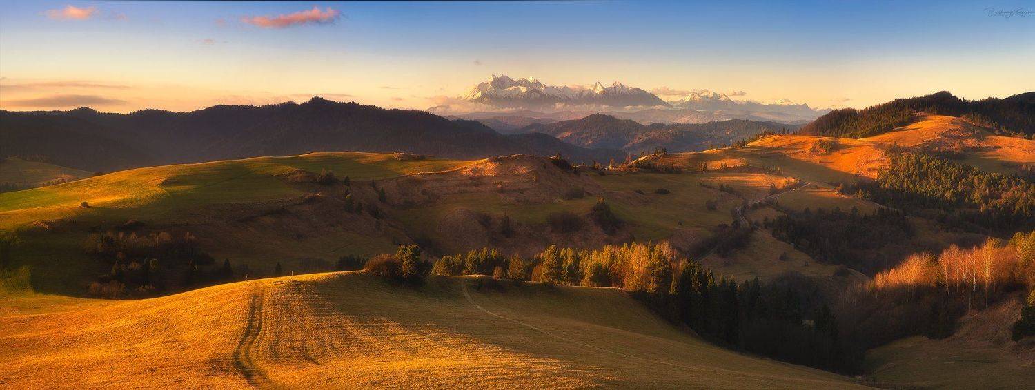 pieniny, november, mountains, panorama, wysoki wierch, Bartłomiej Kończak