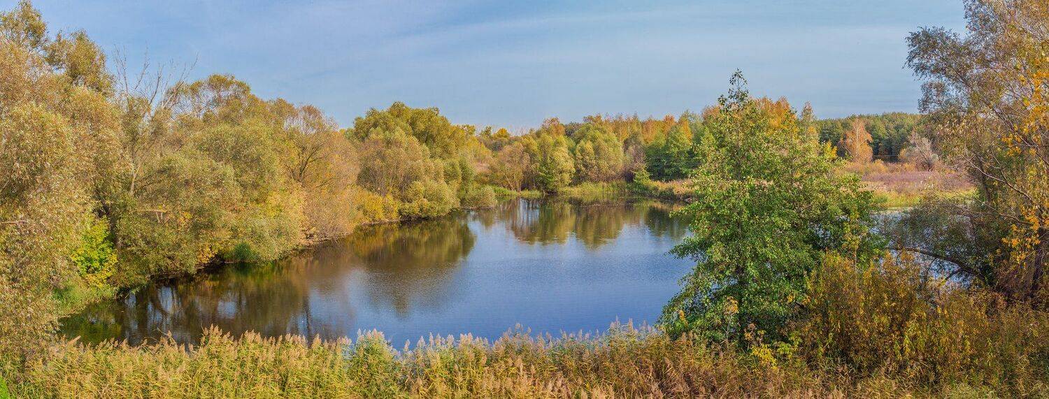 озеро, лес, вода, осень, Руслан Востриков